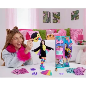 Best Sale Cutie Reveal Tucano, Serie Amici Della Giungla, Bambola Con Costume Da Tucano Di Peluche E 10 Sorprese Con Tecnologia Cambia Colore, Giocattolo Per Bambini, 3+ Anni, Hkr00 Fashion Dolls