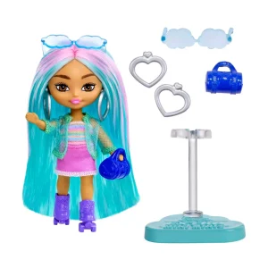 Shop Extra Mini Minis, Bambola Con Capelli Blu, Mini Giocattoli, Abito Sportivo E Pattini A Rotelle, Abiti E Accessori , Giocattolo Per Bambini, 3+ Anni, Hln45 Macchinine Bambini