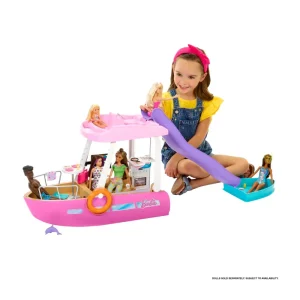 Fashion Barca Dei Sogni, Playset Con Piscina, Scivolo, Un Delfino E 20+ Accessori, 3+ Anni, Hjv37 Camper E Veicoli Per Bambole