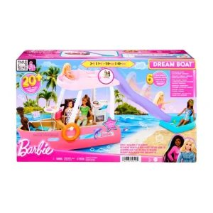 Fashion Barca Dei Sogni, Playset Con Piscina, Scivolo, Un Delfino E 20+ Accessori, 3+ Anni, Hjv37 Camper E Veicoli Per Bambole