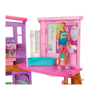 Cheap Casa Di Malibu (106 Cm) Playset Casa Delle Bambole Con 2 Piani, 6 Stanze, Ascensore, Altalena E +30 Accessori, Giocattolo Per Bambini 3+ Anni Case Delle Bambole