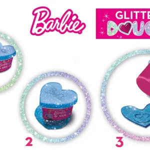 Outlet Barbie Dough Glitter Kit 500 G Mosaici, Sabbia, Glitter