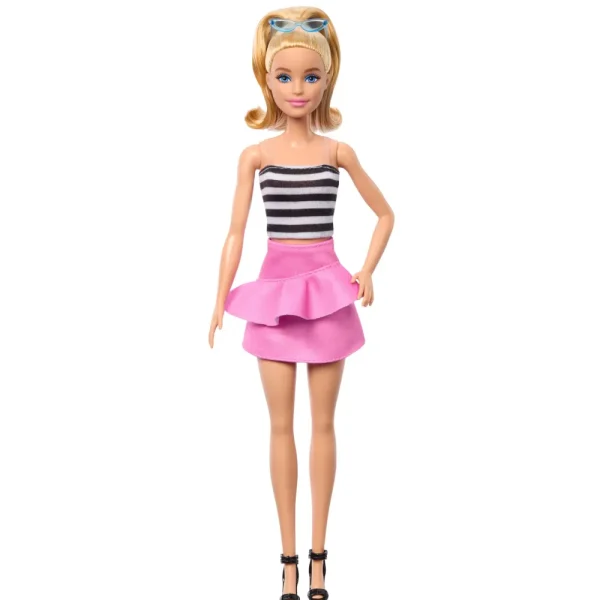 Best Fashionistas N. 213 Da Collezione 65° Anniversario, Bambola Bionda Con Top A Righe Fashion Dolls