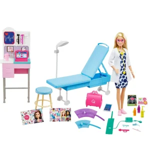 Hot Playset Con Bambola Medico, 20+ Accessori Medici E Tavolo Da Visita Fashion Dolls