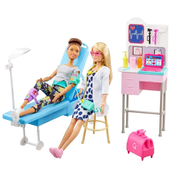 Hot Playset Con Bambola Medico, 20+ Accessori Medici E Tavolo Da Visita Fashion Dolls