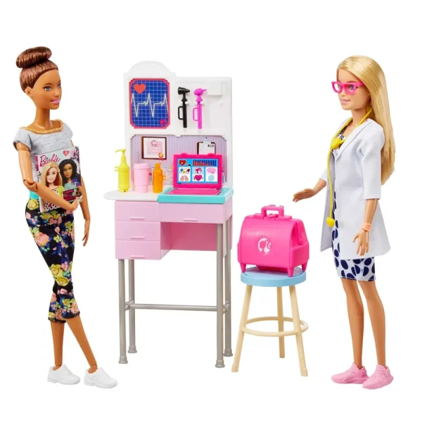 Hot Playset Con Bambola Medico, 20+ Accessori Medici E Tavolo Da Visita Fashion Dolls