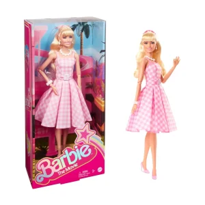 Cheap The Movie Margot Robbie, Bambola Del Film Da Collezione Con Abito Vintage A Quadretti Rosa E Bianco E Collana Con Margherita, 3+ Anni, Hpj96 Fashion Dolls