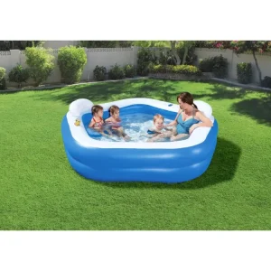 Store Piscina Family Pentagono 213X206X69 Cm Con Due Sedute, Due Poggiatesta E Due Portabicchieri Piscine Da Giardino