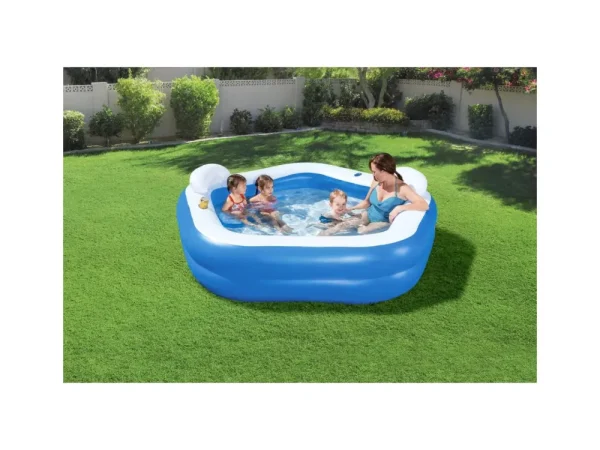 Store Piscina Family Pentagono 213X206X69 Cm Con Due Sedute, Due Poggiatesta E Due Portabicchieri Piscine Da Giardino