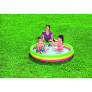 Shop Piscina Summer A 3 Anelli Color Con Fondo Gonfiabile 152X30 Cm Gonfiabili Per Bambini