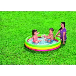 Shop Piscina Summer A 3 Anelli Color Con Fondo Gonfiabile 152X30 Cm Gonfiabili Per Bambini