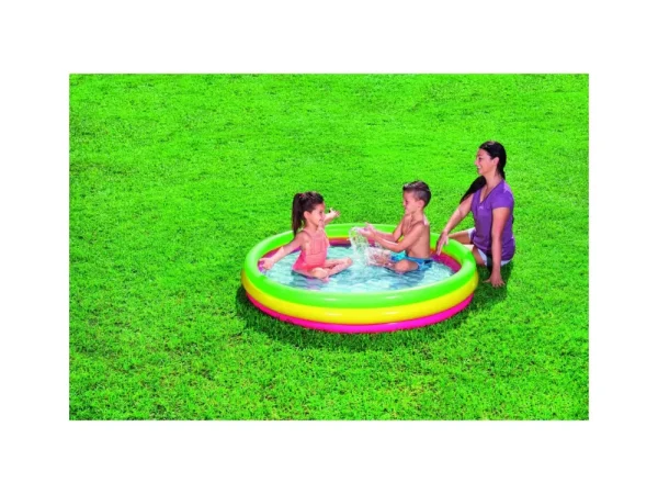 Shop Piscina Summer A 3 Anelli Color Con Fondo Gonfiabile 152X30 Cm Gonfiabili Per Bambini