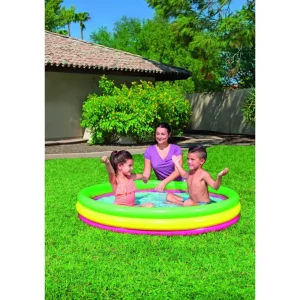 Shop Piscina Summer A 3 Anelli Color Con Fondo Gonfiabile 152X30 Cm Gonfiabili Per Bambini