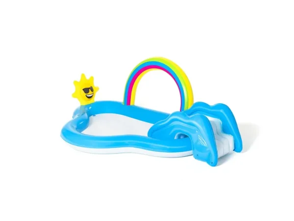 Sale Play Center Arcobaleno 257X145X91 Cm Con Scivolo E Sole Spruzzo Gonfiabili Per Bambini