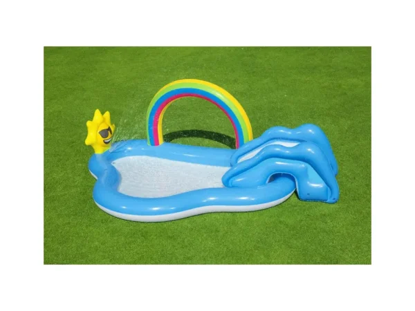 Sale Play Center Arcobaleno 257X145X91 Cm Con Scivolo E Sole Spruzzo Gonfiabili Per Bambini