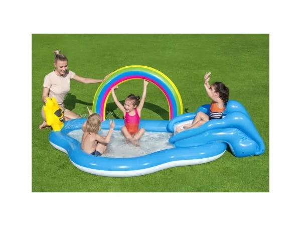 Sale Play Center Arcobaleno 257X145X91 Cm Con Scivolo E Sole Spruzzo Gonfiabili Per Bambini