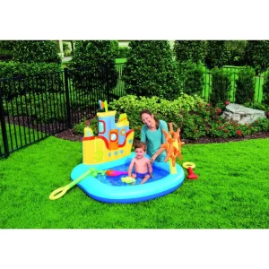 Fashion Play Center Nave 140X130X104 Cm Con Pesci E Accessori Gonfiabili Gonfiabili Per Bambini