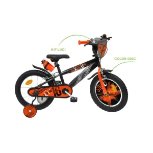 Best Sale Bicicletta 16 Arancione. 2 Freni Caliper Borraccia E Mascherina Frontale E Disco Colorato Nella Ruota Anteriore Inclusi Adatta Per Bambini Dai 8-12 Anni Biciclette Per Bambini