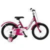 Discount Bicicletta 16" Luxury Dallo Stile Sportivo Magenta Sistema A 2 Freni V-Brake Struttura In Acciaio Adatta Per Bambini Dai 8-12 Anni Biciclette Per Bambini