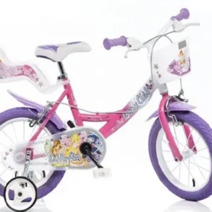 Hot Bicicletta 16" Con Portabambola, Freno E Cestino Anteriore Adatta Per Bambini Di 6-8 Anni Biciclette Per Bambini