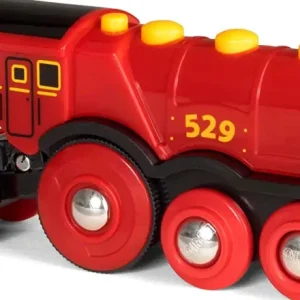 Fashion Grande Locomotiva Rossa A Batterie Costruzioni In Legno