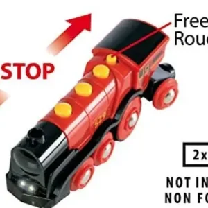 Fashion Grande Locomotiva Rossa A Batterie Costruzioni In Legno