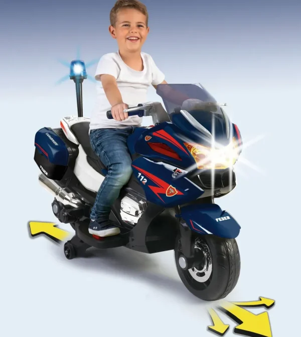 Clearance Carabineri Moto 12V Ce, Moto Elettrica Carabinieri Con Luci E Suono,Per Bambini/E Dai 3 Anni Cavalcabili Elettrici