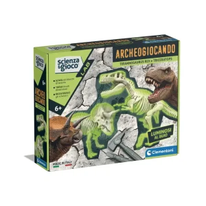 Best Sale Clementoni 19345 Archeogiocando T-Rex Tricerat Giochi Scientifici