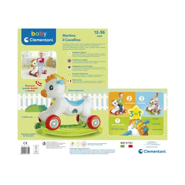 Cheap Clementoni 17854 Martino Il Cavallino Cavalcabili E Primi Passi