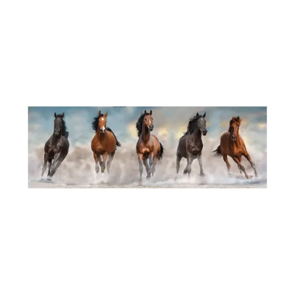 Sale 39607 Puzzle 1000 Pan Hqc Horses 98 X 33 Cm Puzzle 1000 Pezzi