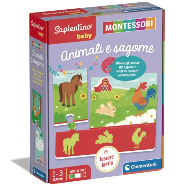 Discount Clementoni Baby Montessori Animali E Sagome Primi Apprendimenti