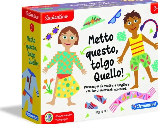 Fashion Clementoni 16129--Metto Questo, Tolgo Quello, Gioco Educativo, Multicolore, 16129 Primi Apprendimenti