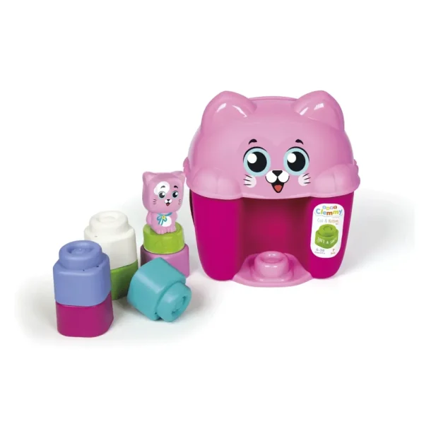 Discount Clementoni Soft Cat & Kitten Bucket, Mattoncini Morbidi Costruzioni Bambini