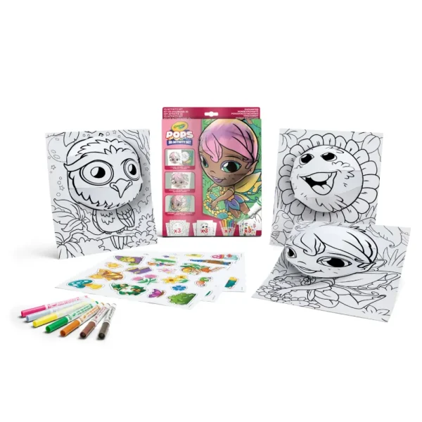 Clearance Pops 3D Activity Set Fatina E Animali Fantastici Colora E Crea Disegni Tridimensionali Kit Artistici E Pittura