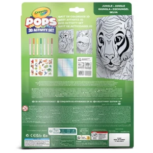 Online Pops 3D Activity Set Tigre E Giungla Colora E Crea Disegni Tridimensionali Kit Artistici E Pittura