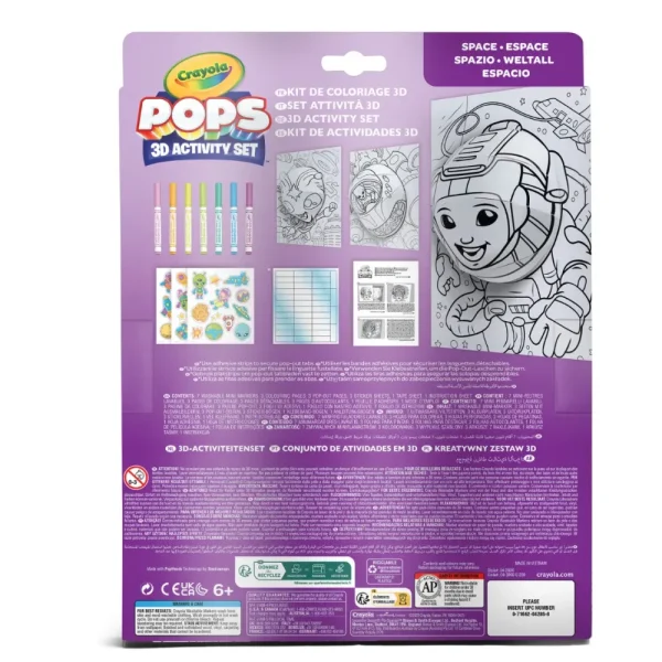 Best Sale Pops 3D Activity Set Spazio E Astronauti Colora E Crea Disegni Tridimensionali Kit Artistici E Pittura