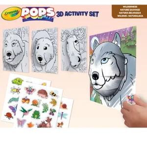 Flash Sale Pops 3D Activity Set Lupo E Natura Selvaggia Colora E Crea Disegni Tridimensionali Kit Artistici E Pittura