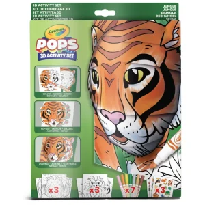 Online Pops 3D Activity Set Tigre E Giungla Colora E Crea Disegni Tridimensionali Kit Artistici E Pittura