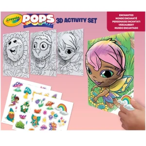 Clearance Pops 3D Activity Set Fatina E Animali Fantastici Colora E Crea Disegni Tridimensionali Kit Artistici E Pittura