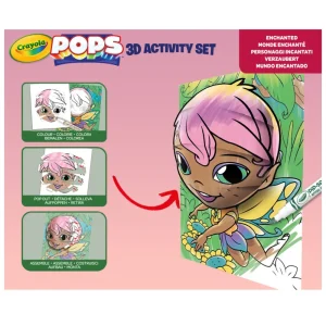 Clearance Pops 3D Activity Set Fatina E Animali Fantastici Colora E Crea Disegni Tridimensionali Kit Artistici E Pittura