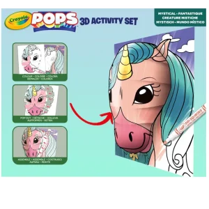 Outlet Pops 3D Activity Set Unicorno E Creature Fantastiche Colora E Crea Disegni Tridimensionali Kit Artistici E Pittura