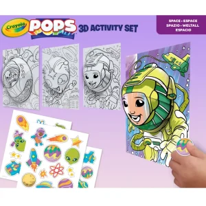 Best Sale Pops 3D Activity Set Spazio E Astronauti Colora E Crea Disegni Tridimensionali Kit Artistici E Pittura