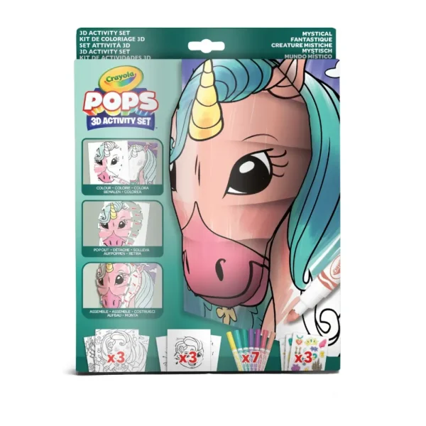 Outlet Pops 3D Activity Set Unicorno E Creature Fantastiche Colora E Crea Disegni Tridimensionali Kit Artistici E Pittura