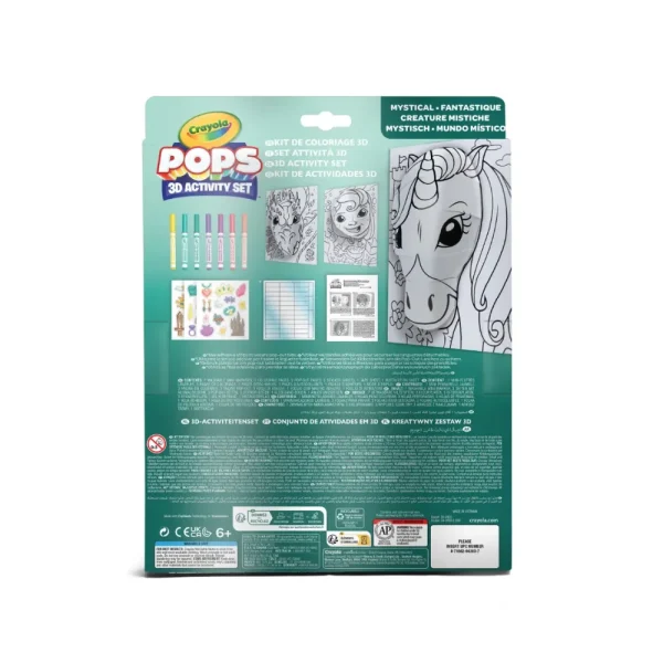 Outlet Pops 3D Activity Set Unicorno E Creature Fantastiche Colora E Crea Disegni Tridimensionali Kit Artistici E Pittura