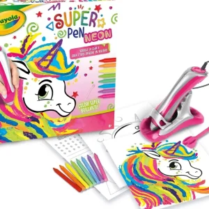 Online Super Pen Unicorno Neon, Gioco Per Sciogliere I Pastelli A Cera E Creare Disegni In Rilievo, Attivita Creativa E Regalo Per Bambini, Eta 8+ Cancelleria E Accessori