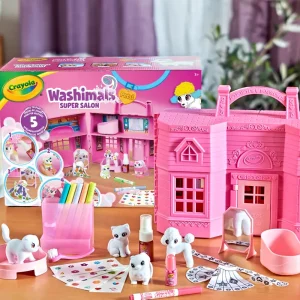 Hot Washimals Super Salone Di Bellezza 5 Modi Per Giocare E Decorare! Colora E Fai Il Bagnetto Ai Tuoi Adorabili Cuccioli! Kit Artistici E Pittura