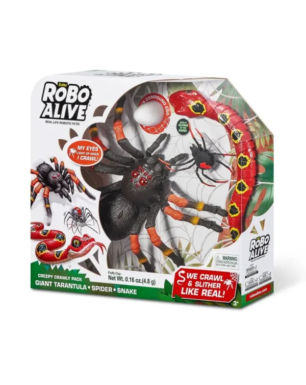 Online Creepy Set Tarantula, Snake, Small Spider Action Figures