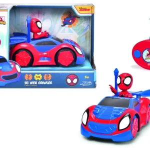 New Dickie- Radiocomando Spidey Web Crawler, +3 Anni, Cm 17, Scala 1:24, 1 Canale Macchinine Telecomandate