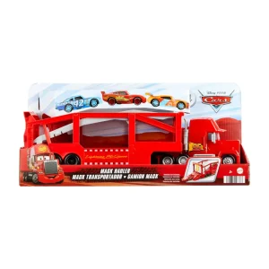 New Disney Pixar Mack Trasportatore, Camion Da 33 Cm Con Rampa Per Trasportare 12 Macchinine Macchinine Bambini