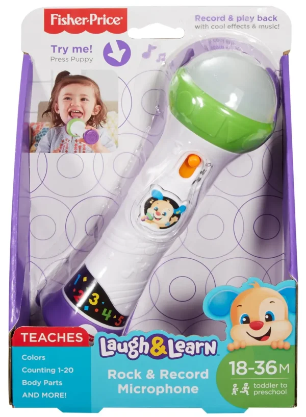 Online Fisher Price Microfono Baby Rock, Giocattolo Per Imparare Cantando Con 2 Modalita Di Gioco, Bambini 18 + Mesi, Multicolore Giochi Musicali